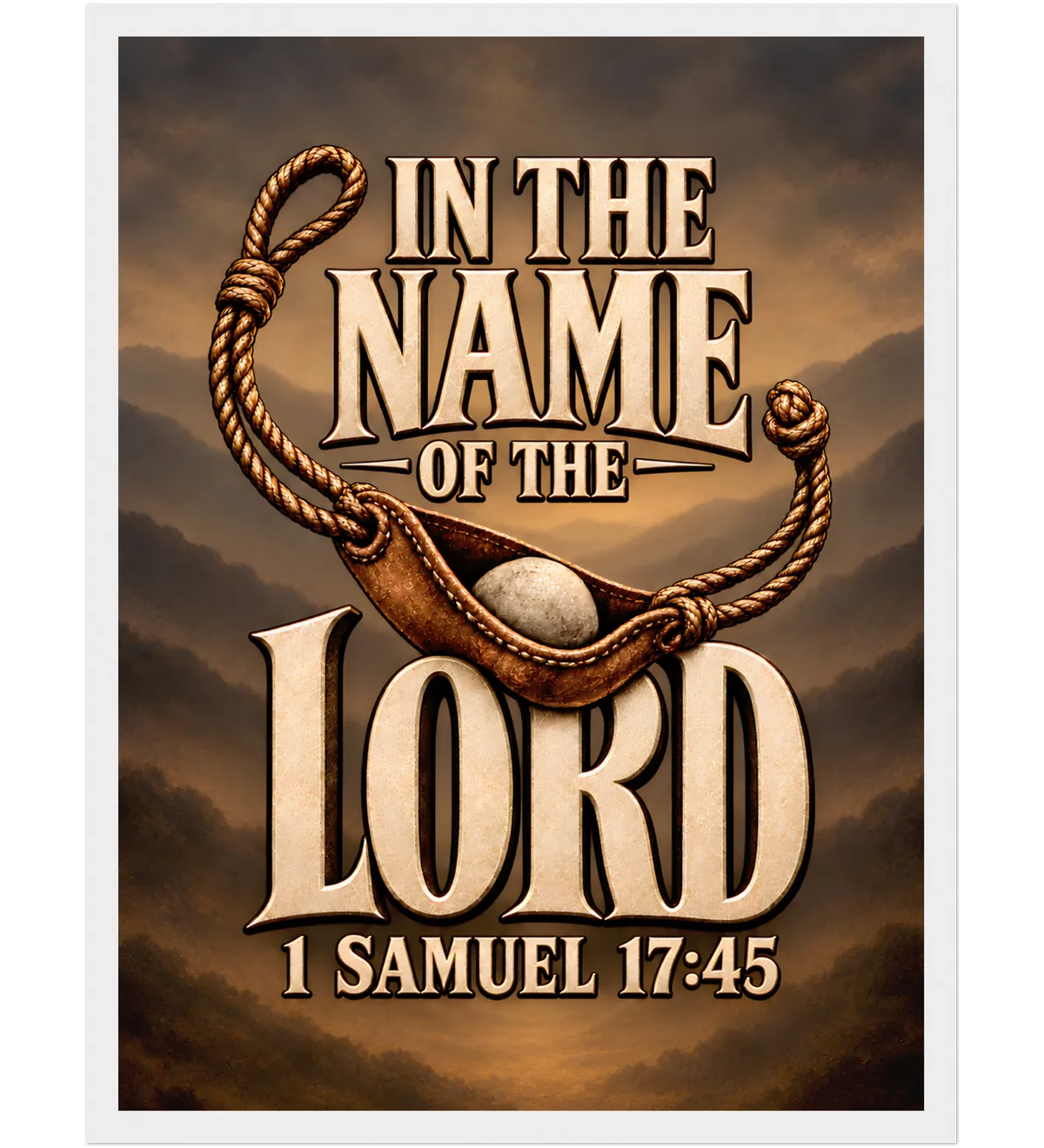 In the name of the LORD – Framed poster – 30×40 cm – white