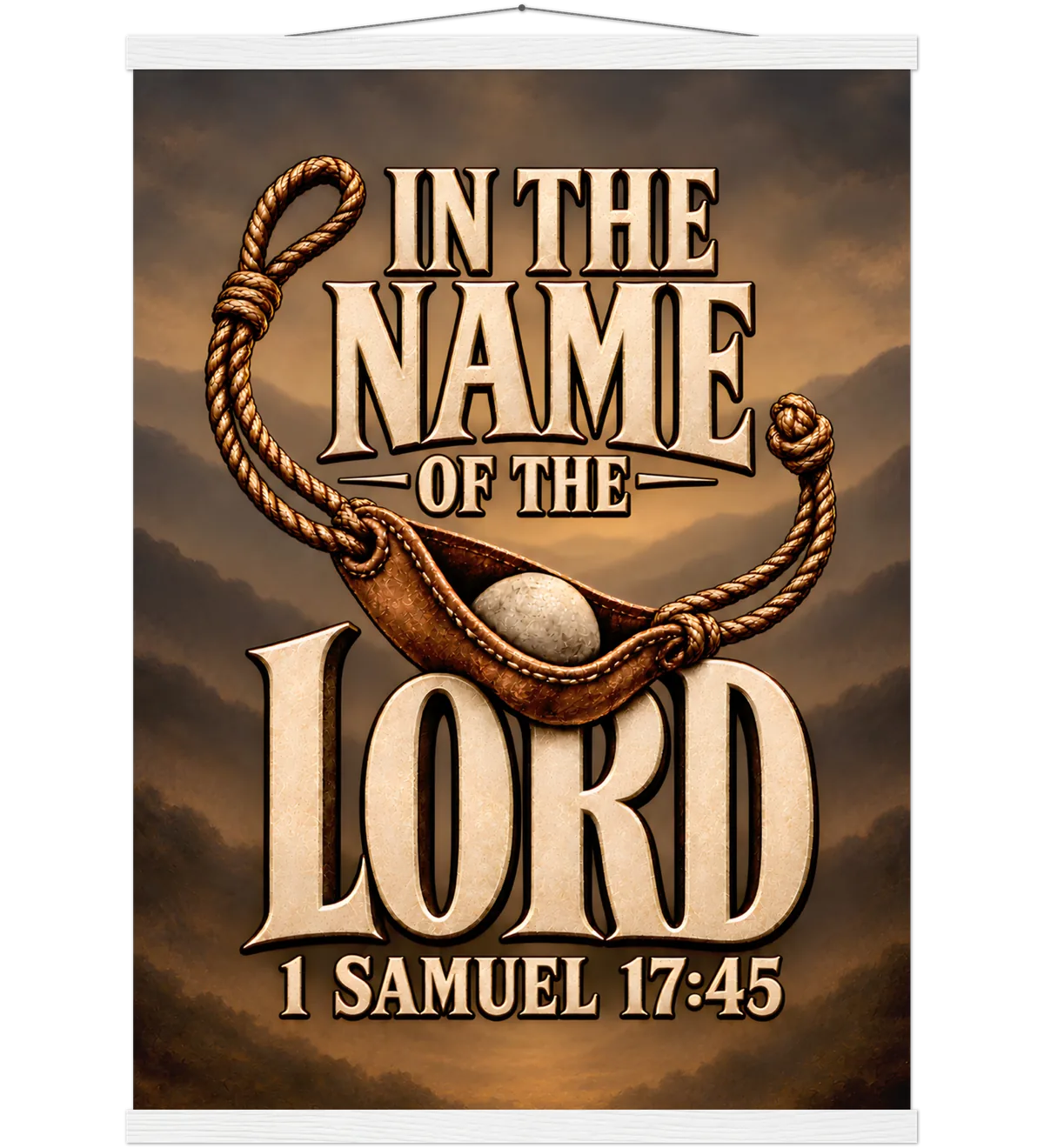 In the name of the LORD – Poster with hanger – 50×70 cm – white