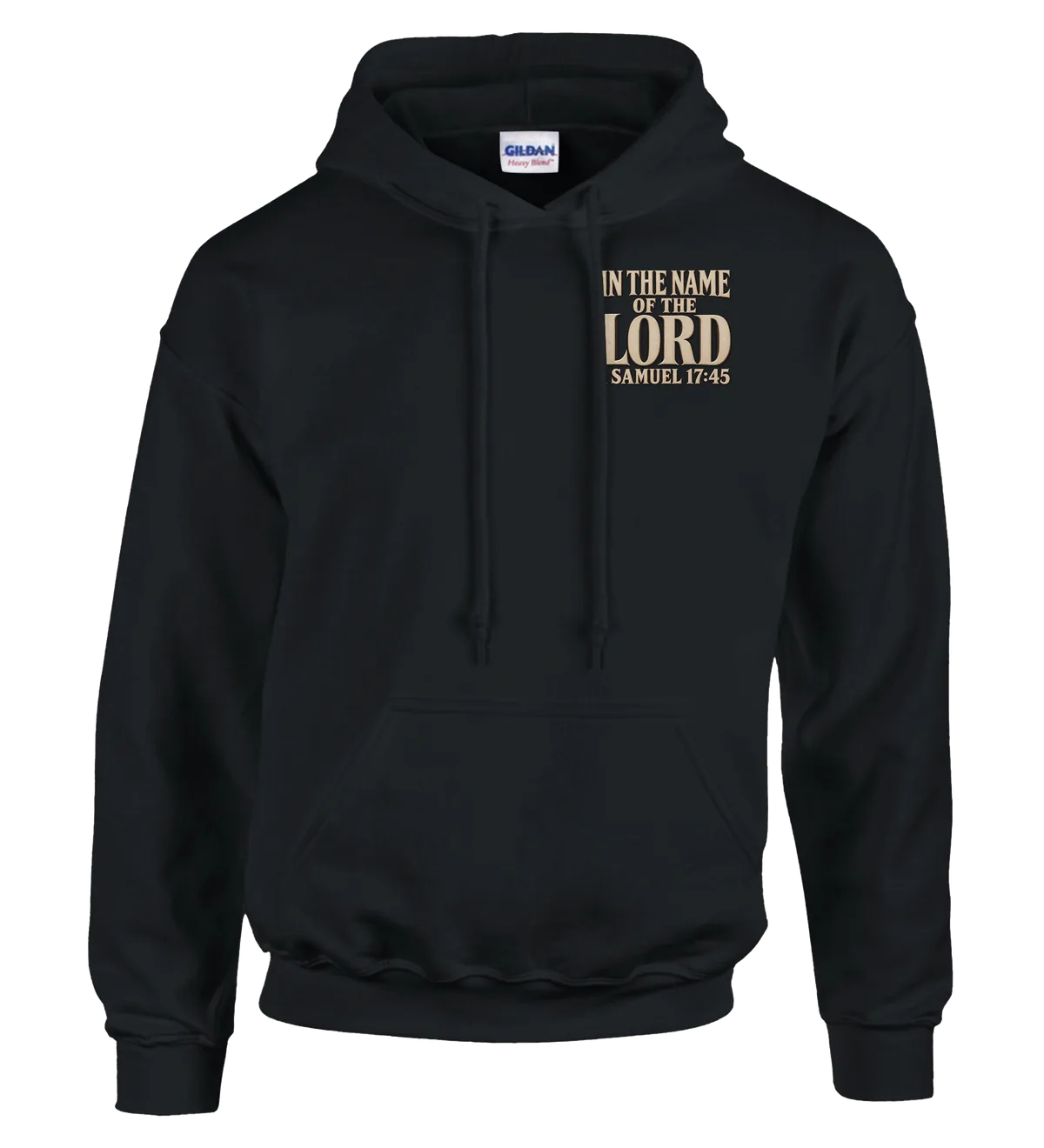 In the name of the LORD | Hoodie — black front