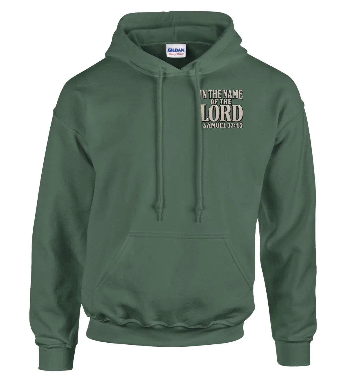 In the name of the LORD | Hoodie — military green front
