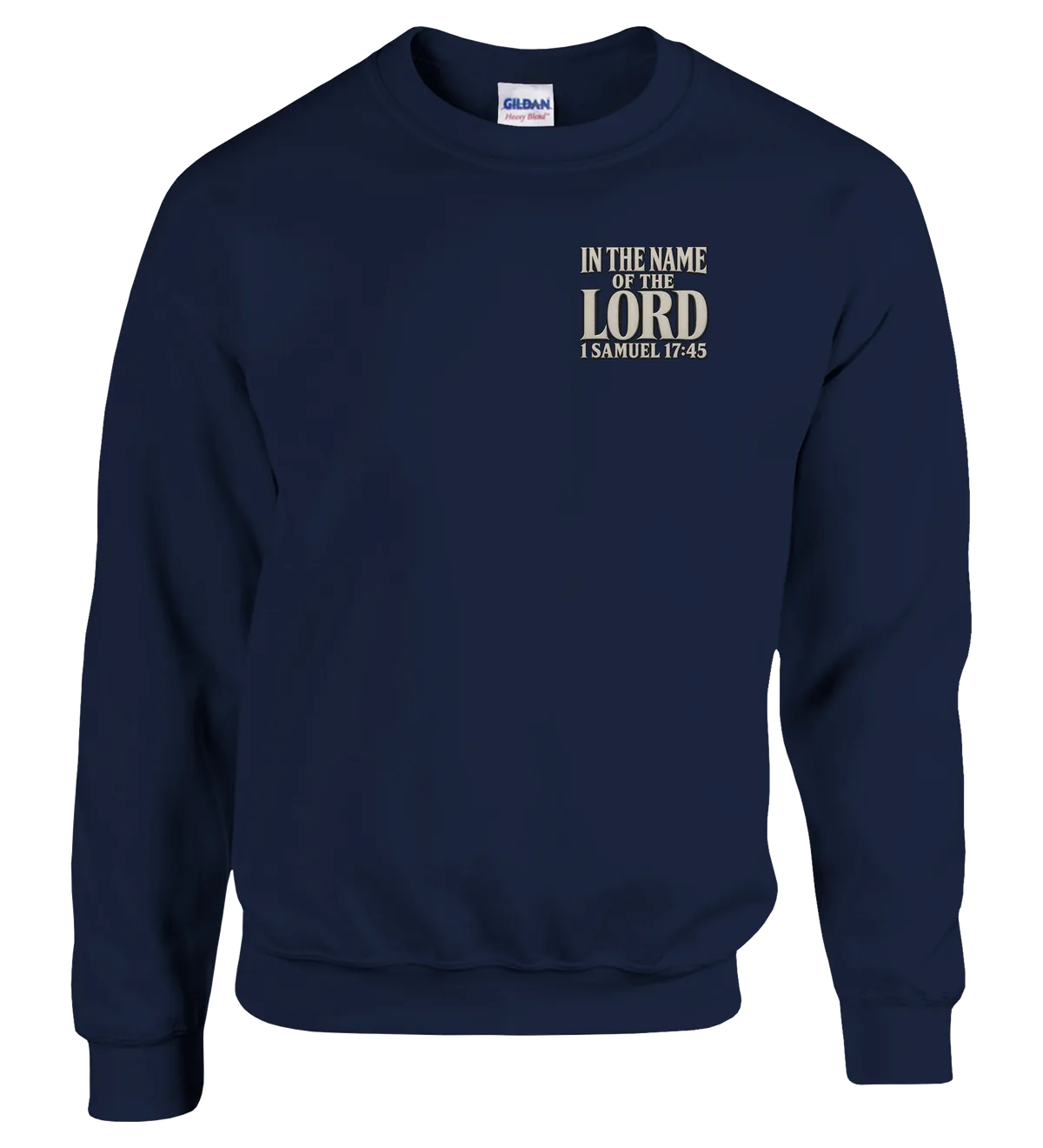 In the name of the LORD | Sweatshirt — navy front