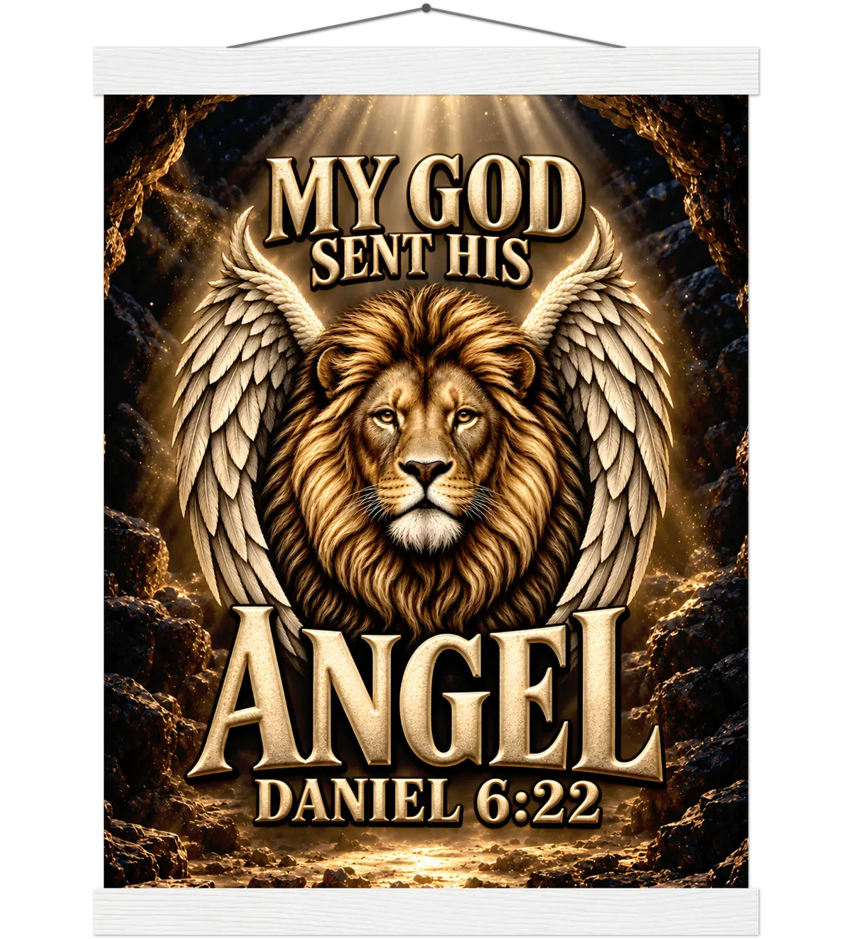 My God sent his angel – Poster with hanger – 30×40 cm – white