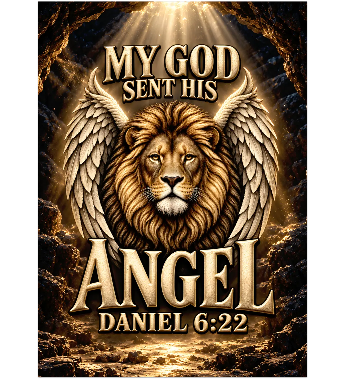 My God sent his angel – Unframed poster – 50×70 cm