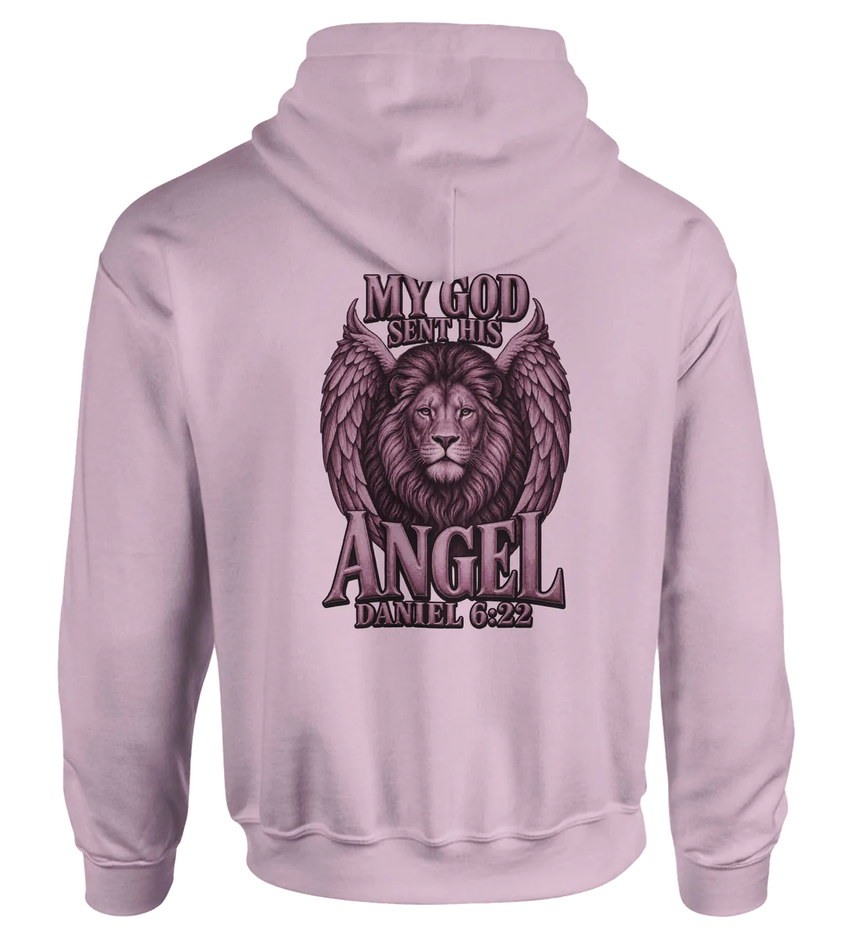 My God sent his angel | Hoodie — light pink back