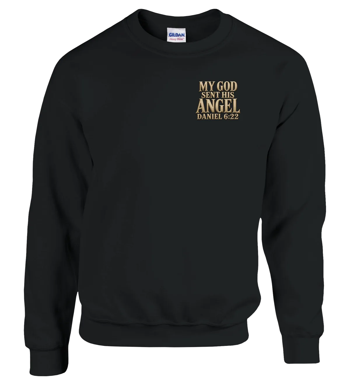 My God sent his angel | Sweatshirt — black front