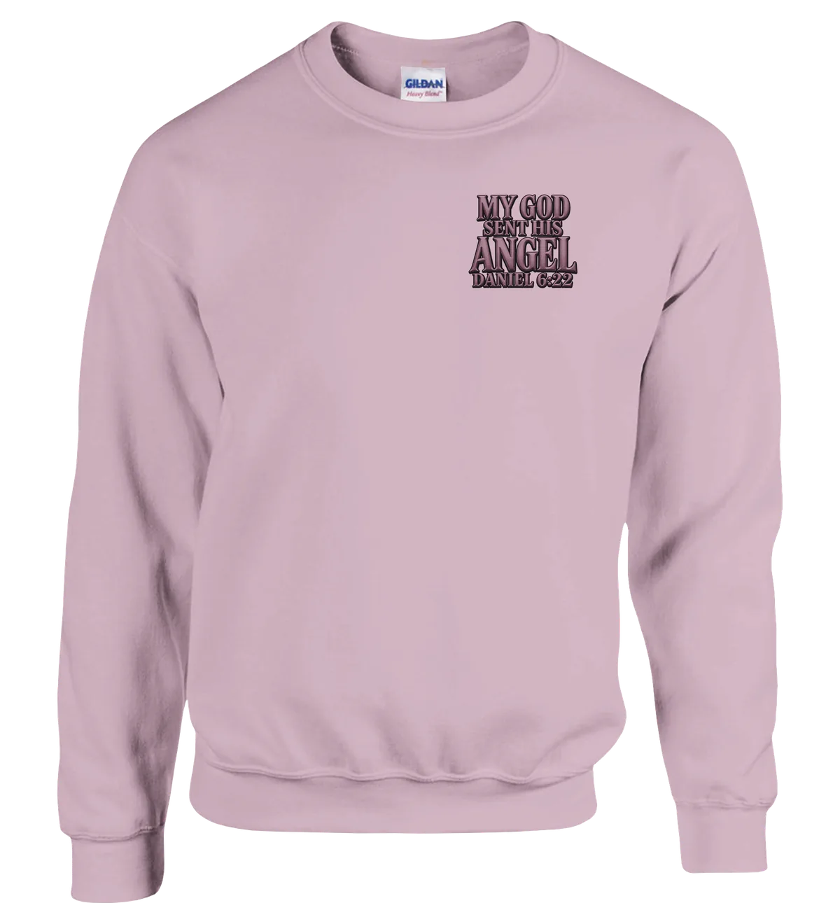 My God sent his angel | Sweatshirt — light pink front