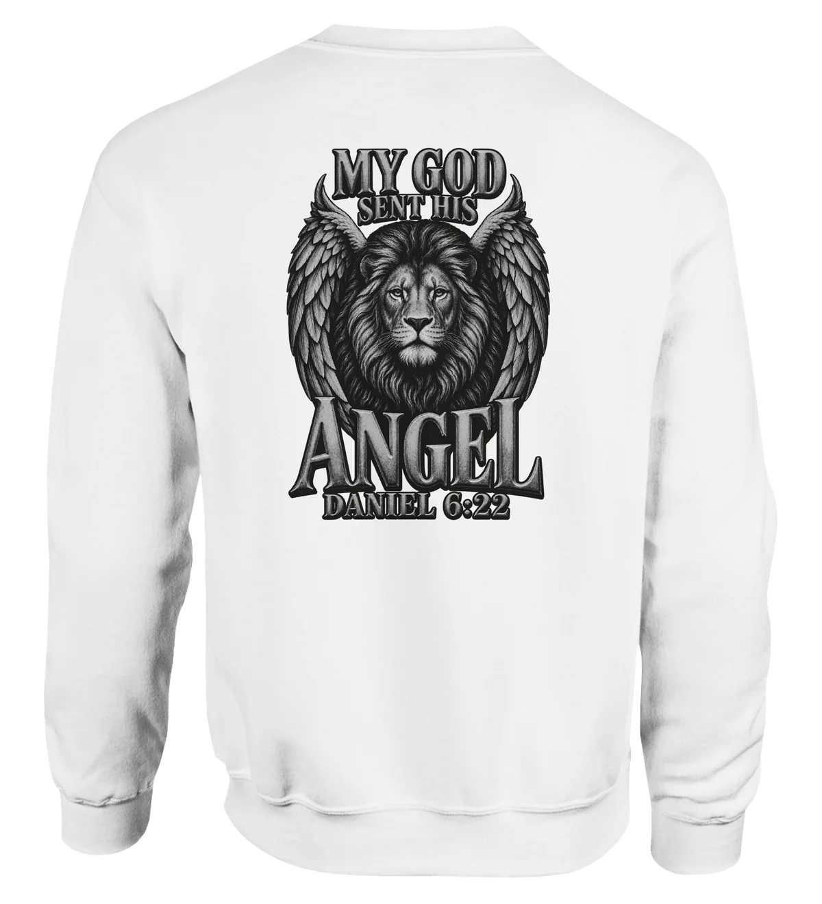 My God sent his angel | Sweatshirt — white back