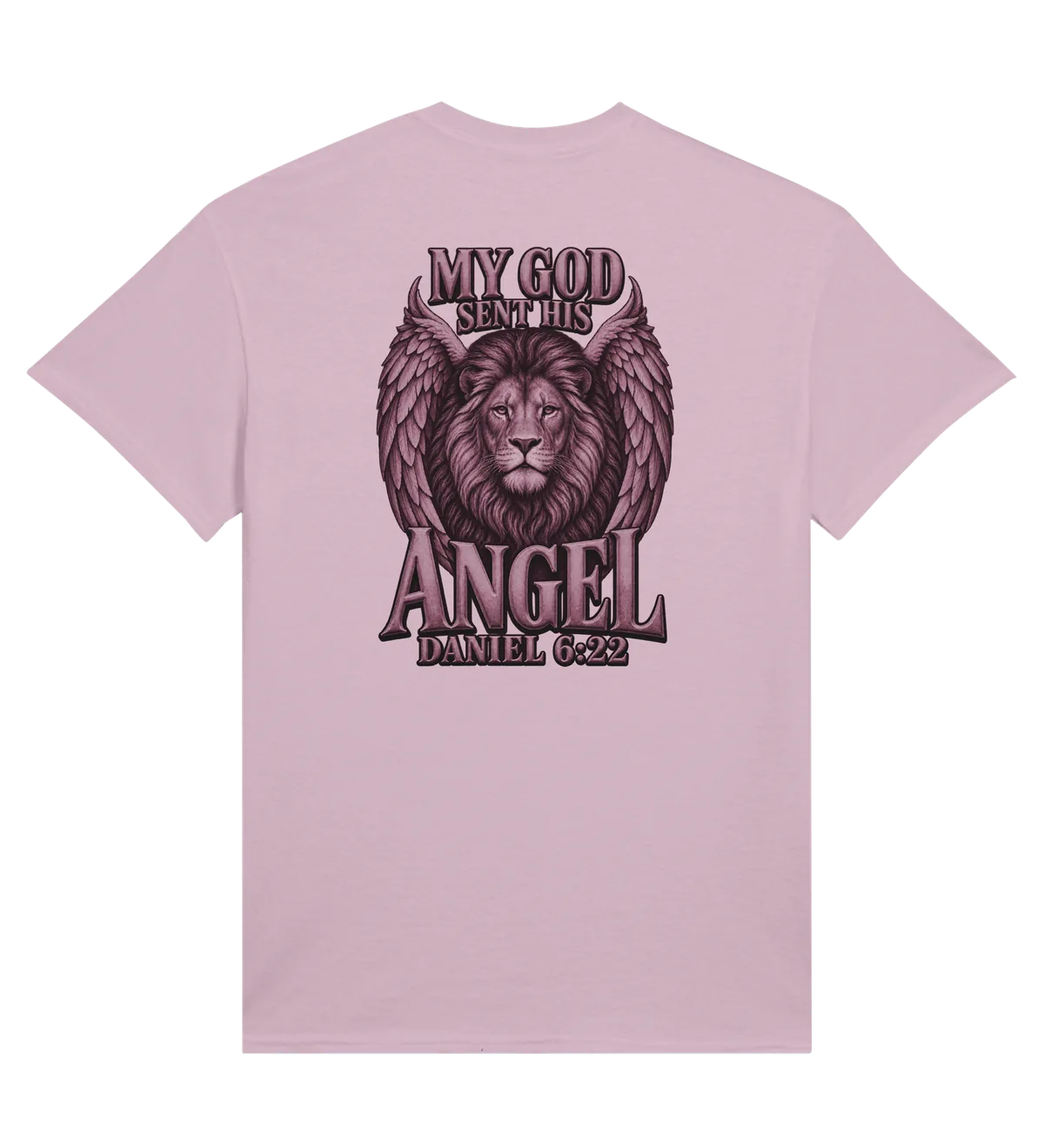My God sent his angel | T-shirt — light pink back