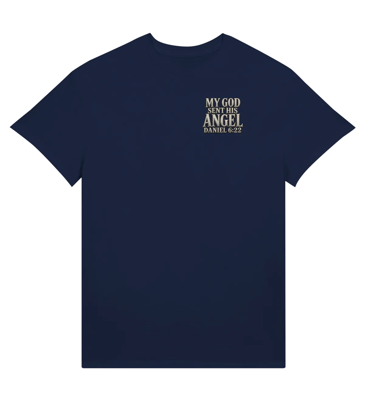 My God sent his angel | T-shirt — navy front