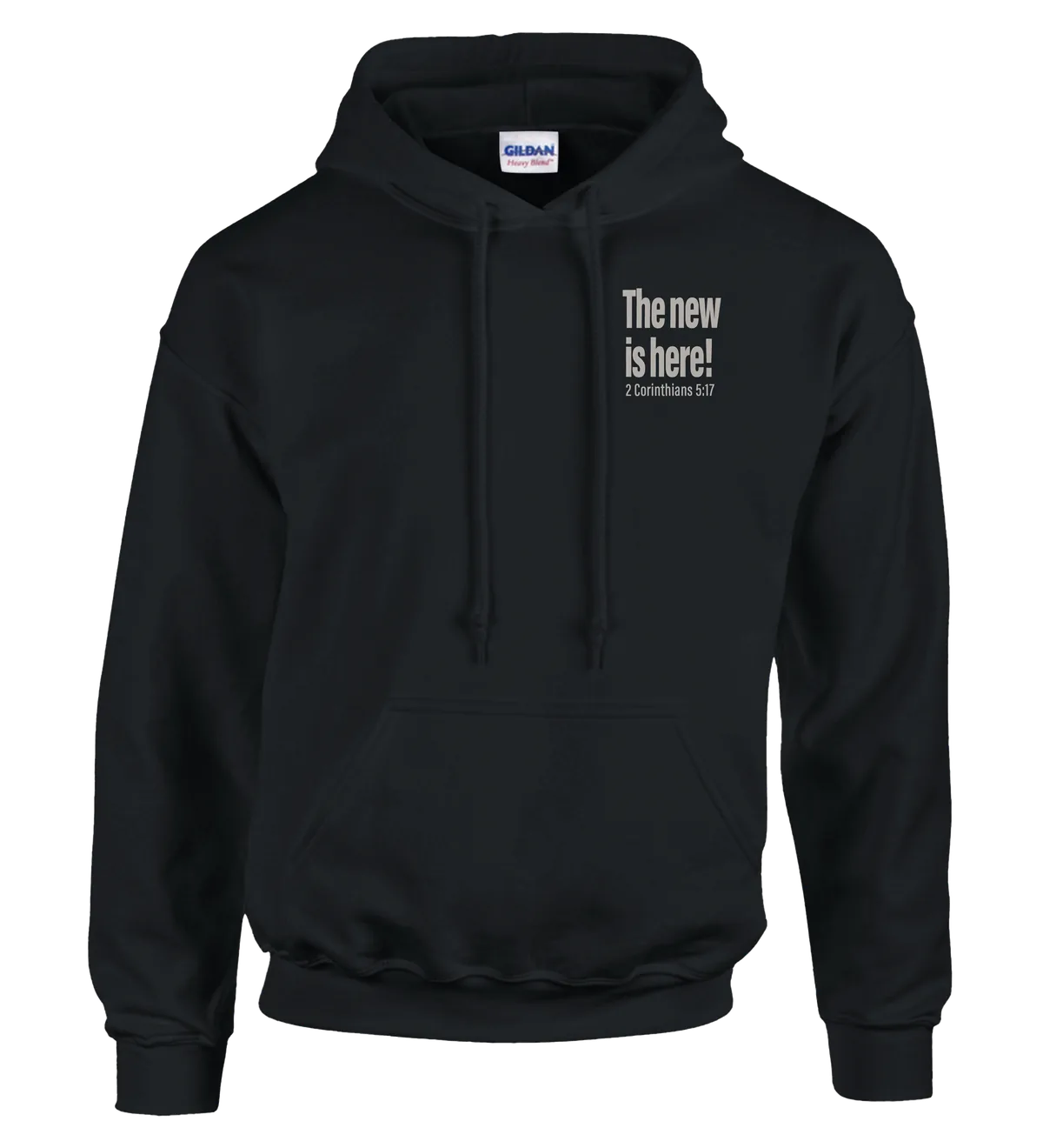The New is Here | Hoodie — black front