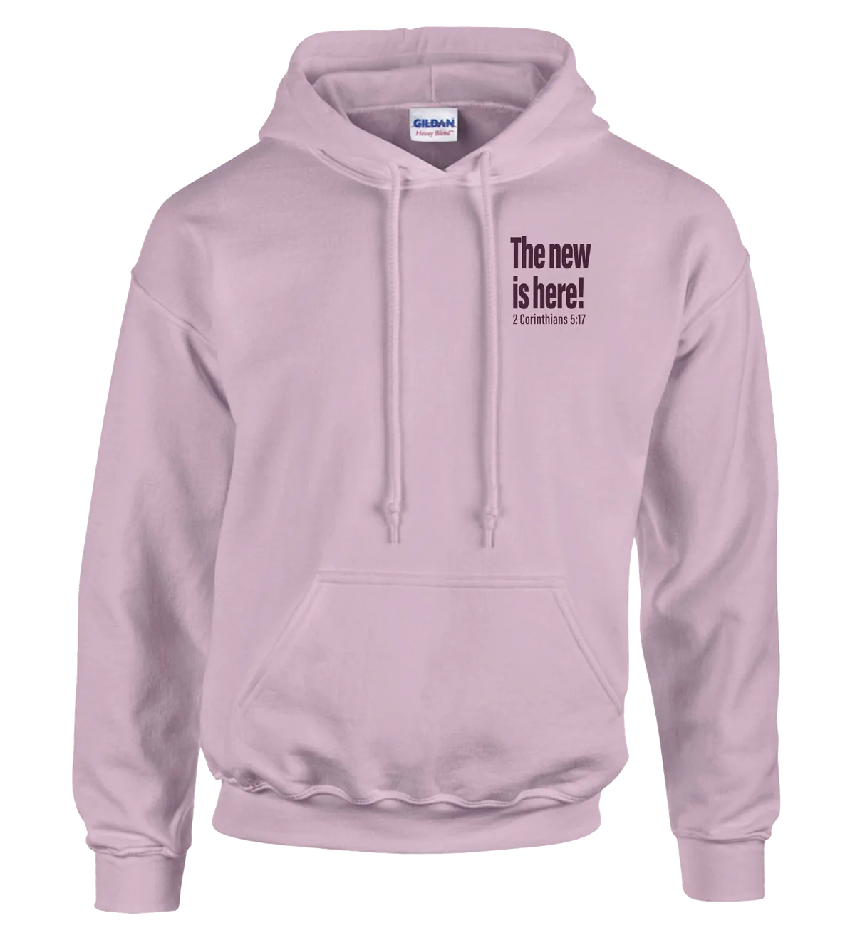 The New is Here | Hoodie — light pink front