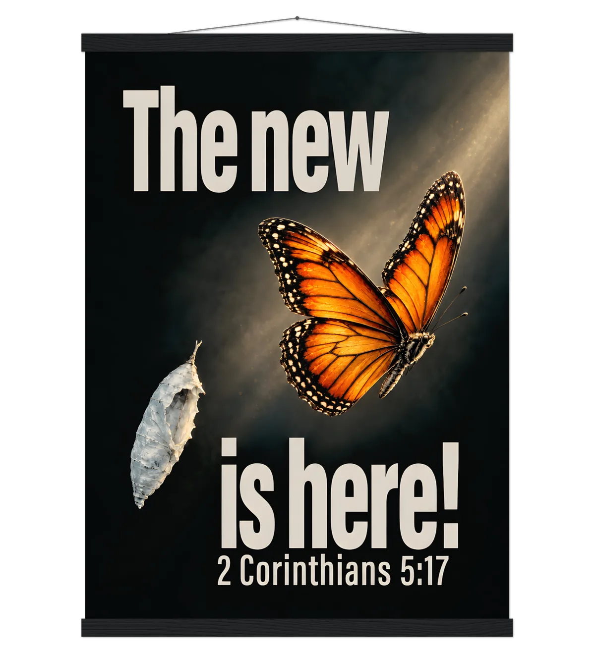 The New Is Here | Poster with Hanger — 50x70cm black