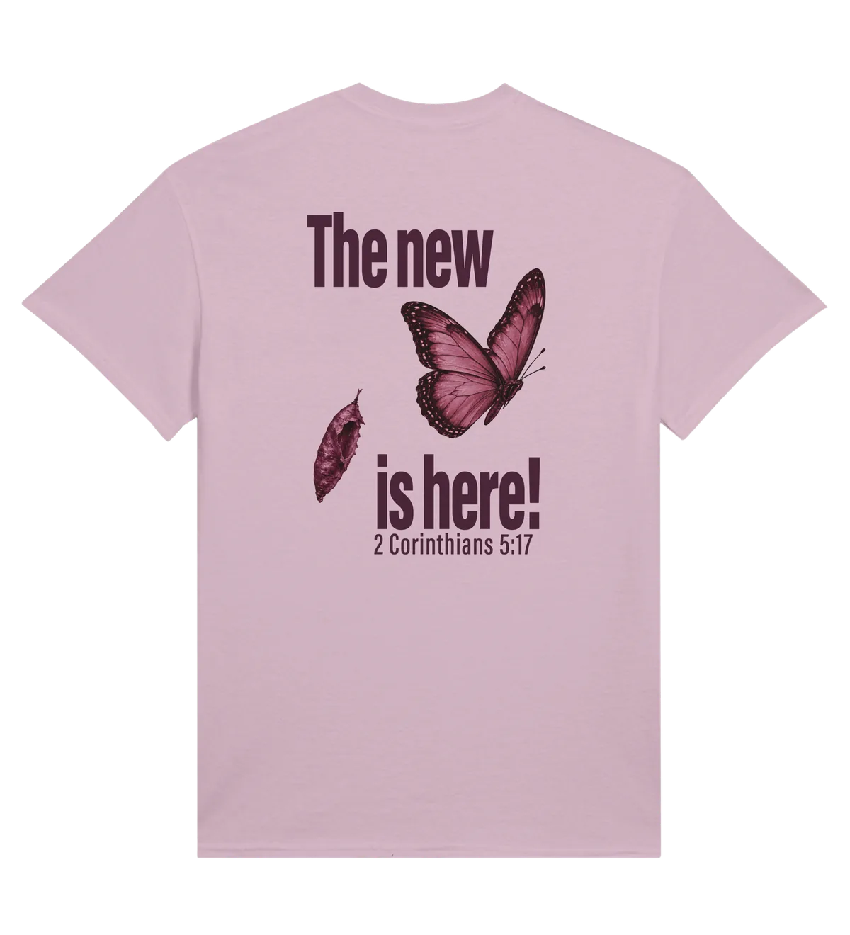 The New is Here | T-shirt — light pink back