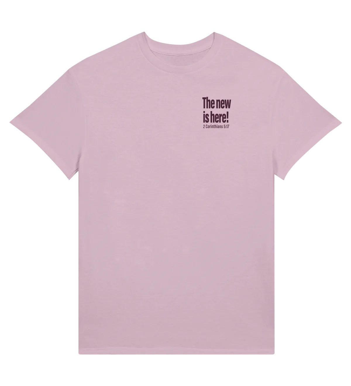 The New is Here | T-shirt — light pink front